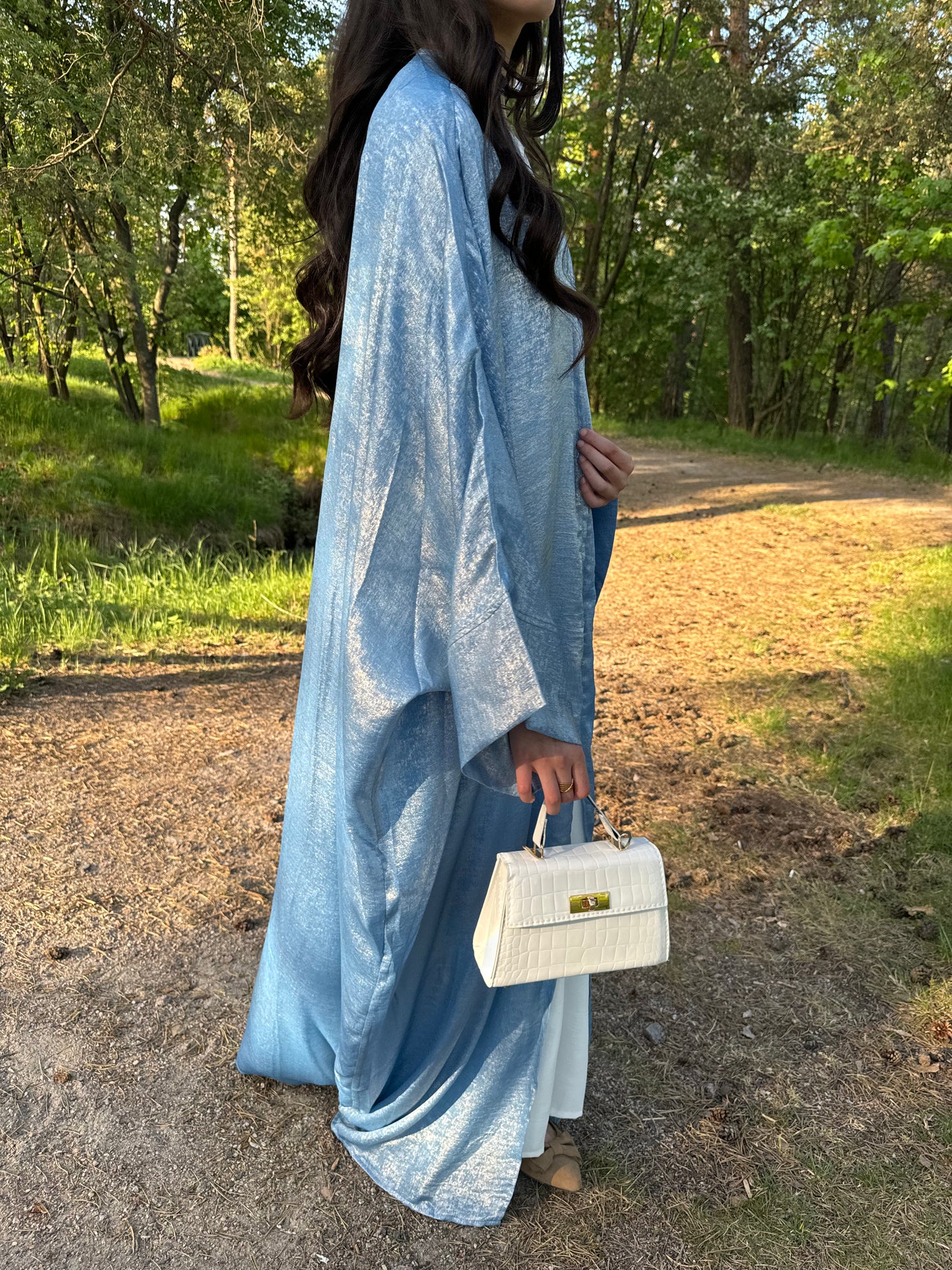 Baby blue abaya