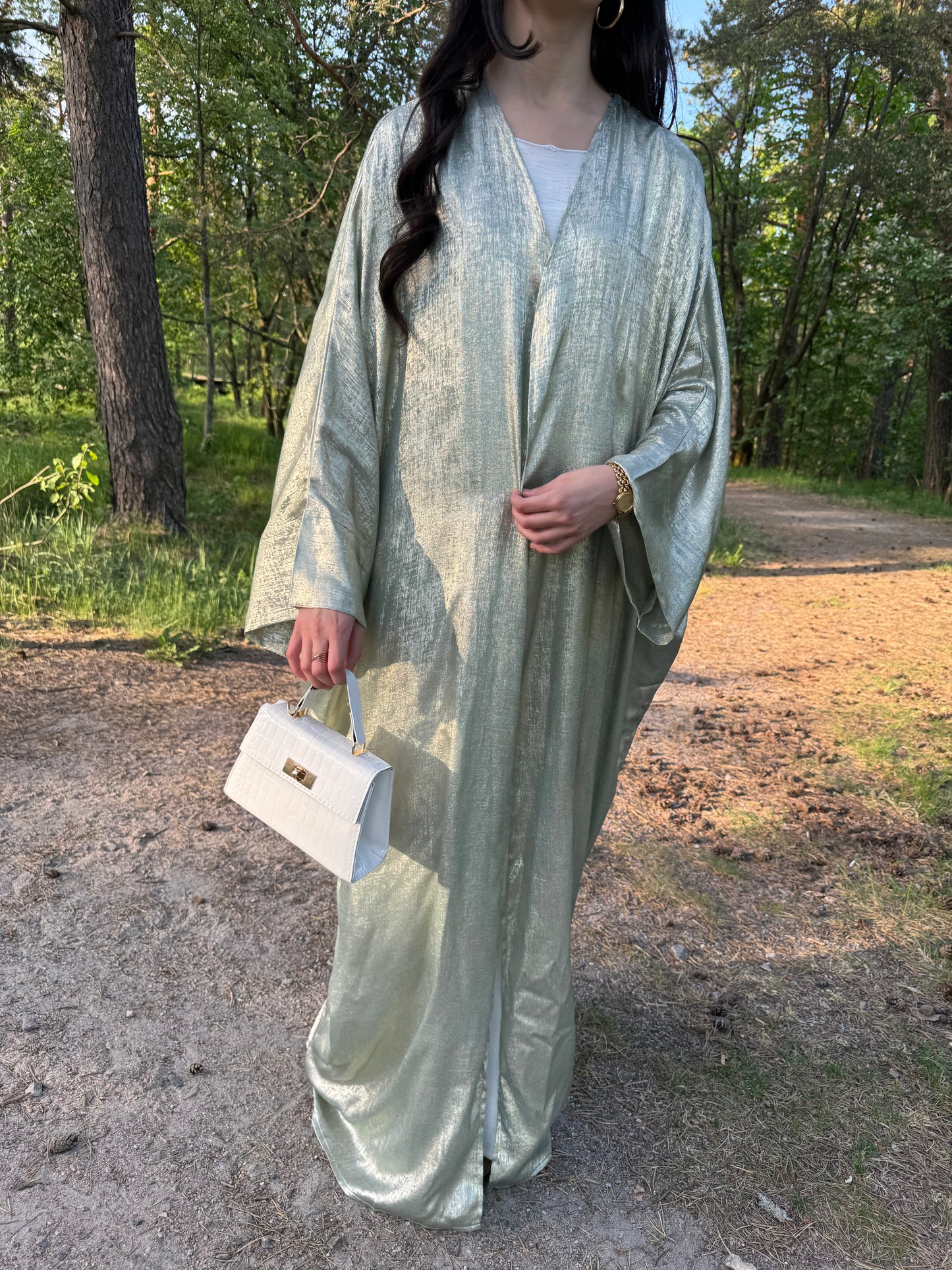 Sage green abaya